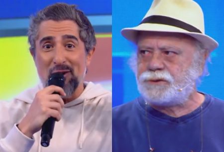 Tonico Pereira causa ao mostrar cueca para Marcos Mion no Caldeirão