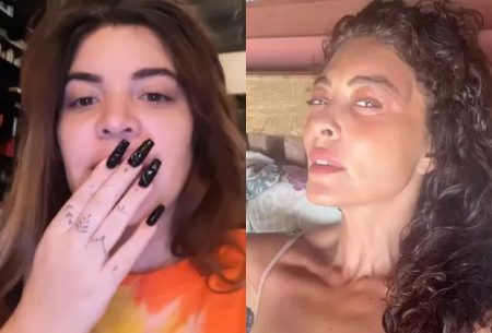 Gkay encontra Juliana Paes e cobra presença na “Farofa”; atriz reage