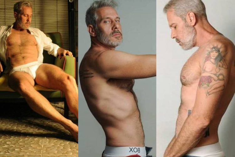 Nico Puig, galã dos anos 90, impressiona ao posar de cueca aos 49 anos