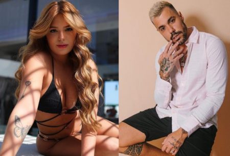 Viih Tube e Lipe Ribeiro protagonizam beijão em palco