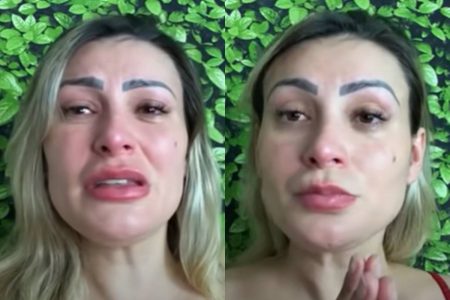 Andressa Urach sofre com dores fortes e chora muito após parto