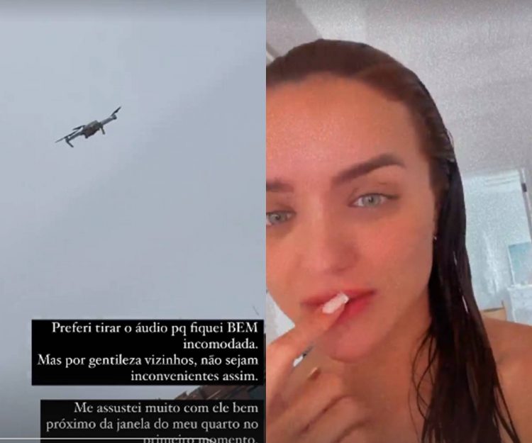 Rafa Kalimann fica revoltada com drone em sua casa
