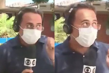 Repórter da Globo é atacado por animal durante telejornal ao vivo