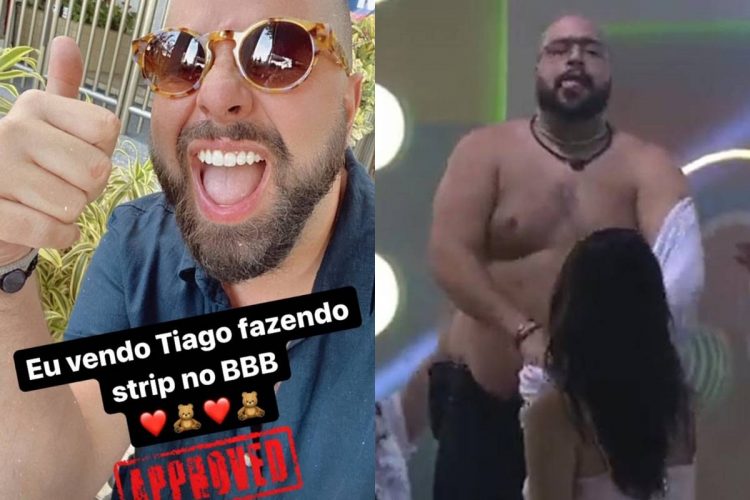 Marido de Tiago Abravanel aprova strip tease do famoso no BBB 2022