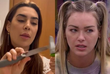 Fora do BBB 2022, Naiara Azevedo reproduz meme, come bolo e debocha de Bárbara