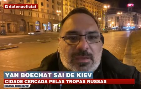 Emocionado, repórter da Band conta a Datena razão por ter deixado Kiev