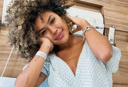 Sthe Matos se emociona ao revelar resultado de nova cirurgia no nariz