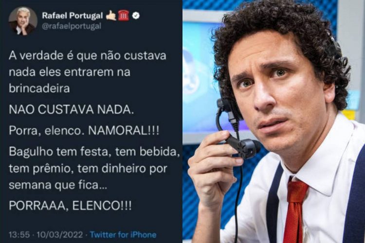 Rafael Portugal critica o elenco do BBB 2022