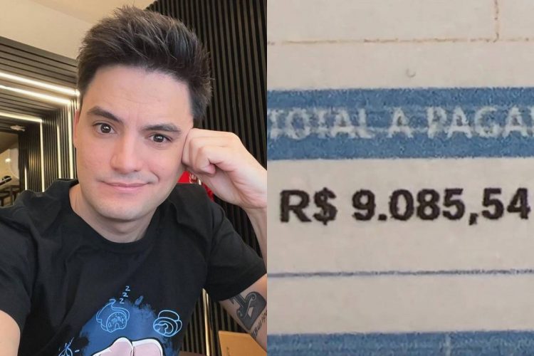 Felipe Neto mostra valor de sua conta de luz