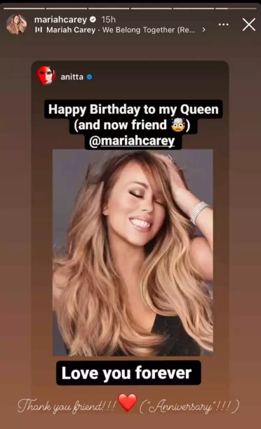 Mariah Carey corrige Anitta em homenagem de aniversário