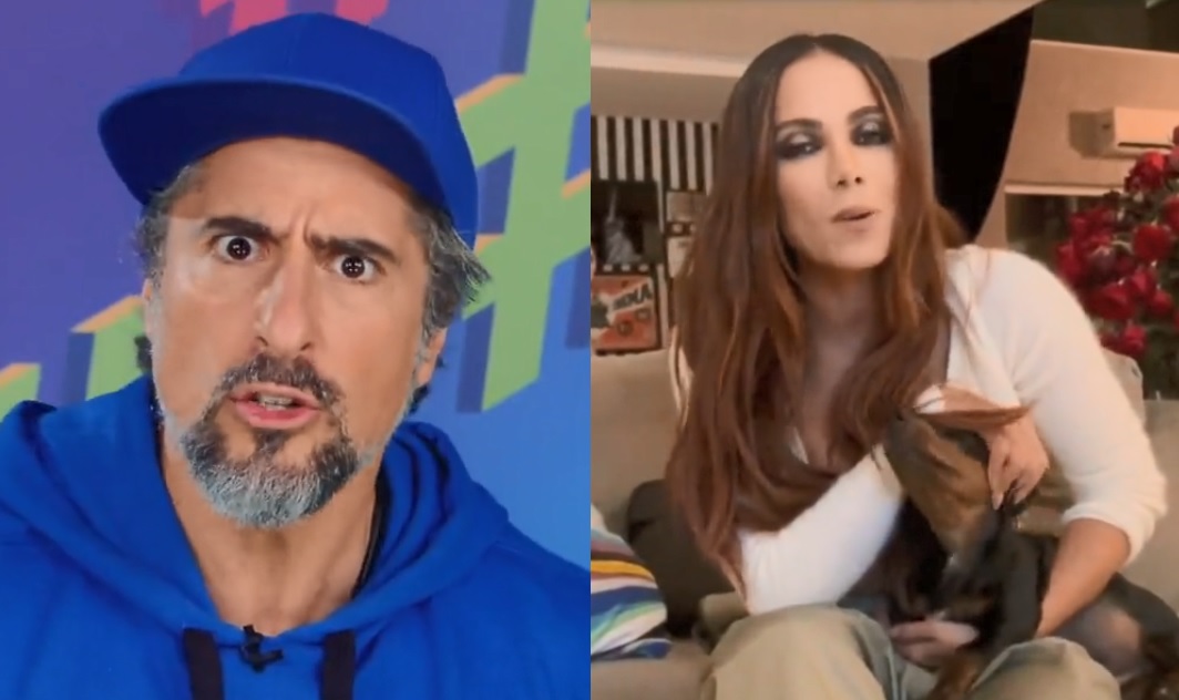 Anitta faz pedido e Marcos Mion rebola com Envolver na Globo