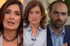 Fátima Bernardes, Miriam Leitão e Eduardo Bolsonaro