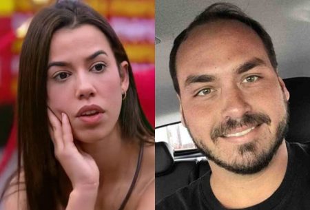 Carlos Bolsonaro confunde “L” da ex-BBB Larissa com gesto político, detona famosa e vira piada