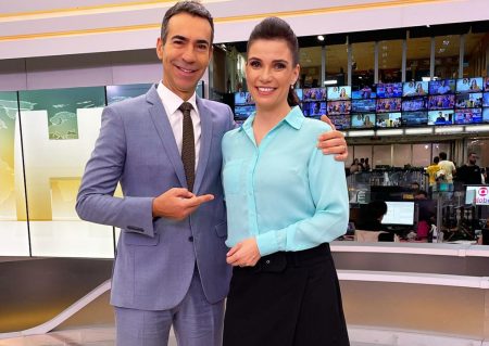 César Tralli elogia Sabina Simonato no comando do SP1: “Orgulho”