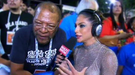 Mari Gonzalez comete gafe ao entrevistar Martinho da Vila e cantor surpreende com reação