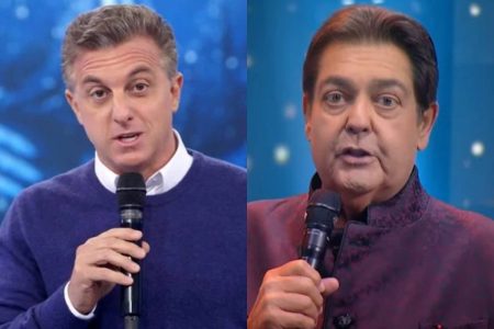 Faustão volta a aparecer na Globo e Luciano Huck manda recado