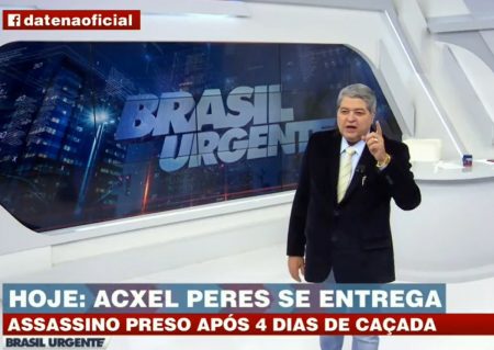 Datena detona a Record ao vivo no Brasil Urgente: “Jornalismo de péssima qualidade”