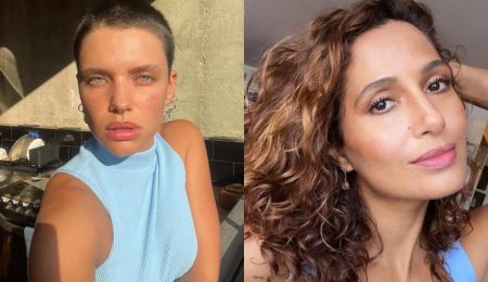 Bruna Linzmeyer relembra beijo lésbico com Camila Pitanga e fãs se animam