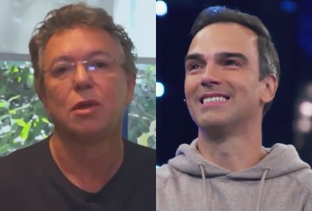 Boninho pega Tadeu Schmidt de surpresa com depoimento no Domingão incrível