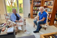 Edney Silvestre e Antonio Fagundes no Globo Repórter