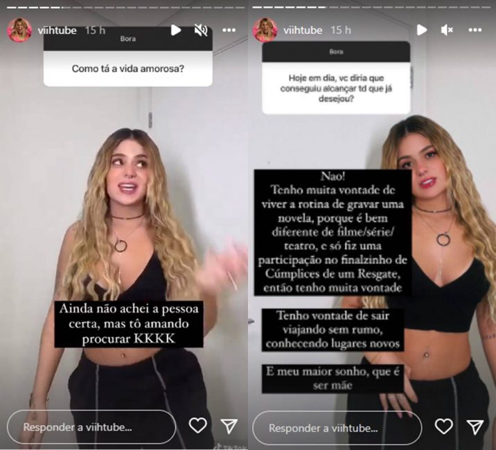 Viih Tube abre o jogo sobre a vida amorosa após terminar namoro