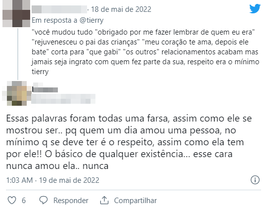 Seguidores detonam Tierry após suposta indireta para Gabi Martins