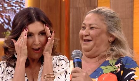 Fã de Pantanal encarna Maria Bruaca no Encontro e assusta Fátima Bernardes