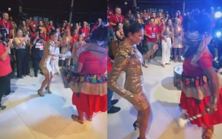 Na Bahia, Mariana Rios dança ao som de É D’Oxum e desagrada bispos da Record