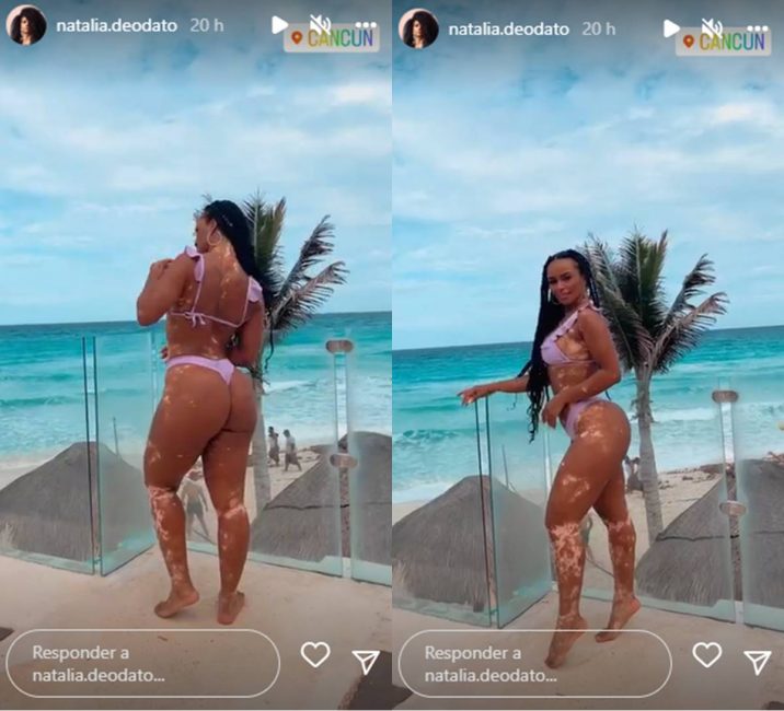 Natalia Deodato luce su cuerpo en tanga en bikini en México