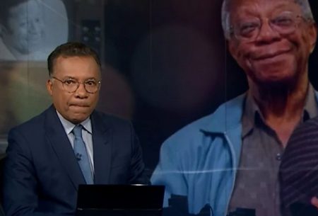 Heraldo Pereira se emociona em despedida a Milton Gonçalves no Jornal Nacional