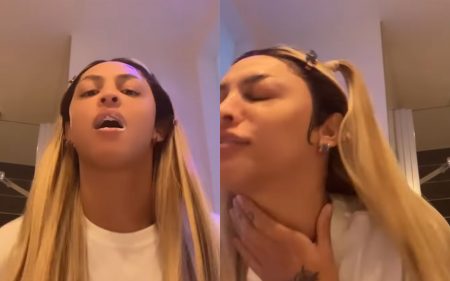 Pabllo Vittar acorda na empolgação e se engasga no banheiro