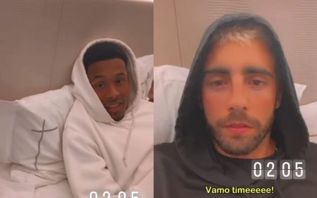 Paulo André mostra reencontro com Pedro Scooby