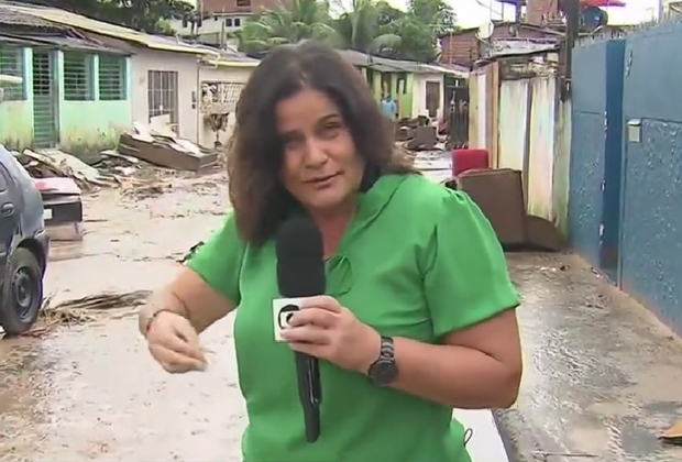 Após desabafo emocionante, repórter da Globo conforta vítimas de tragédia em PE