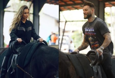 Carla Diaz e Lucas Lucco surgem juntos em preparação para filme