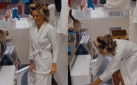 Ticiane Pinheiro surpreende seguidores ao aparecer lavando roupa