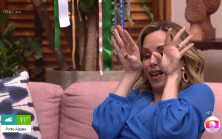 Ana Furtado passa por problema ao vivo na Globo e reage