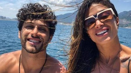 Aline Campos faz primeira aparição com Jesus Luz após assumir romance