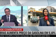 Repórter da CNN Brasil passa por apuros ao vivo por causa de ventania no sul do país