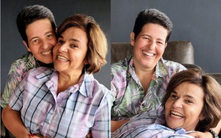 Claudia Rodrigues e Adriane Bonato comemoram 1 mês de namoro com almoço romântico