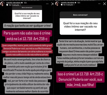Após viralizar vídeo fazendo sexo, ex-BBB Natália Deodato CHOCA com  revelação envolvendo autor do vazamento