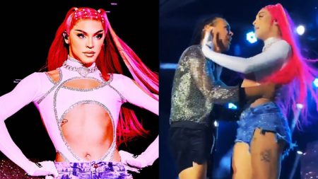 Pabllo Vittar se assusta com fã invadindo palco e toma atitude surpreendente