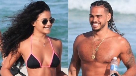 Bella Campos, a Muda de Pantanal, quase é traída pelo biquíni em chamego com Romani