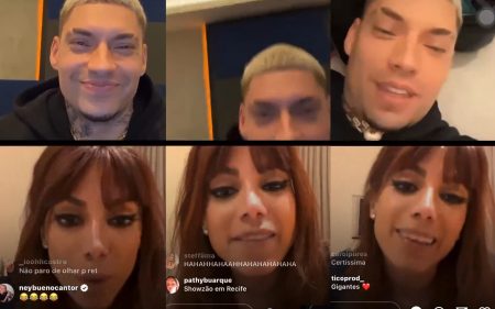 Filipe Ret paga mico durante live com Anitta e cantora fica sem entender