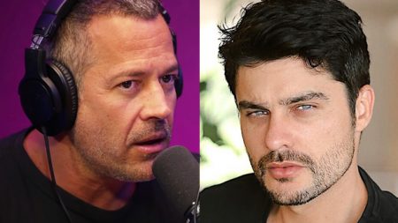 Malvino Salvador reclama de língua após beijar Guilherme Leicam e entrega climão