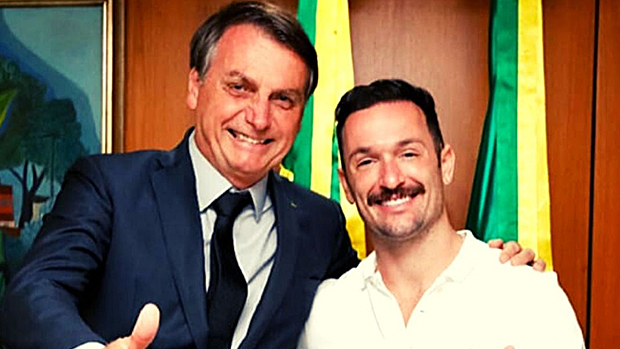 Diego Hypolito e Jair Bolsonaro