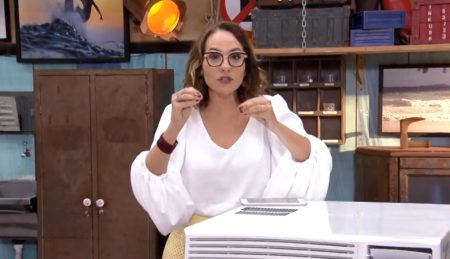 Ao vivo, Maria Beltrão viraliza ao mostrar como funciona um ar-condicionado