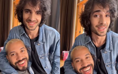 Gil do Vigor se anima e mostra bastidores de gravação com Fiuk