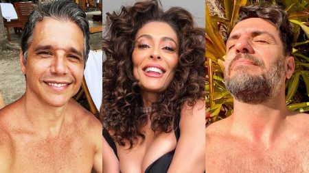 Juliana Paes se diverte ao explicar “foto romântica” entre Márcio Garcia e Rodrigo Lombardi