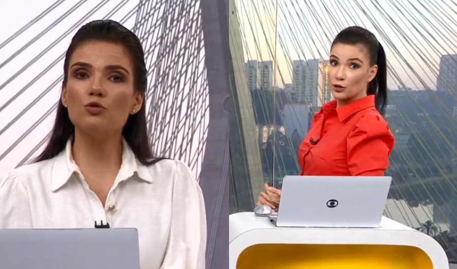 Sabina Simonato fica confusa com aplicativo e comete gafe em telejornal da Globo