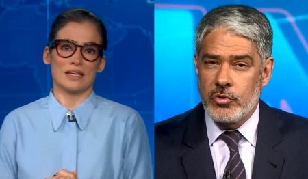 Jornal Nacional tem falha técnica e deixa Bonner e Renata perdidos